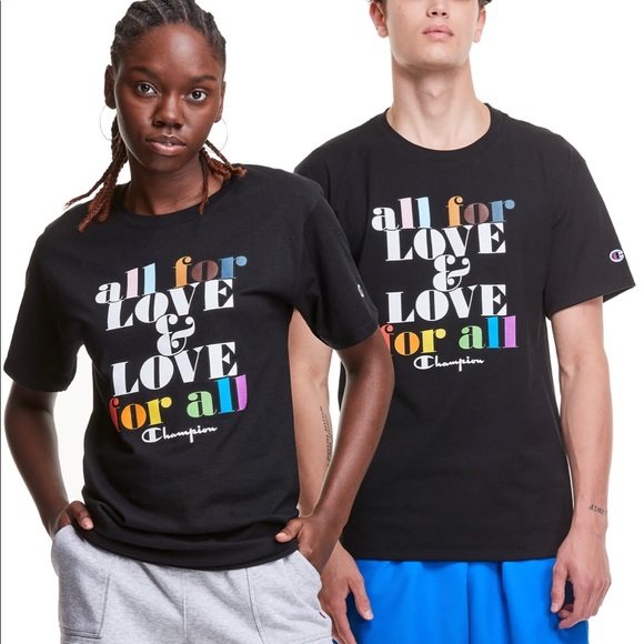 Champion Tops - New Champion Classic Jersey Tee Pride All for Love